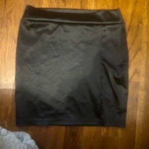 Black Mini Skirt with slit